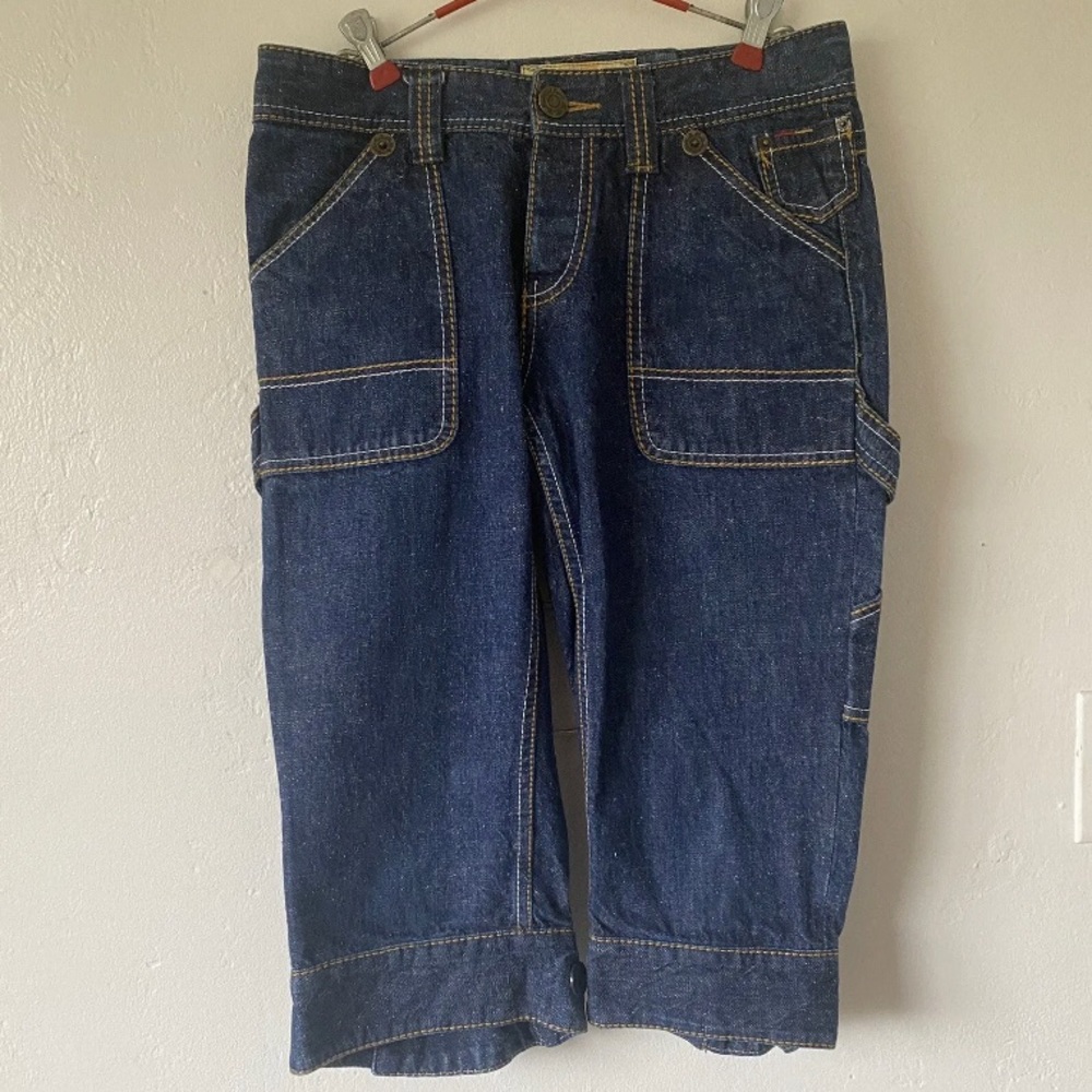 L.A.M.B. By Gwen Stefani Denim Capris Size 4 Rare EUC Collector